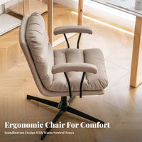 Fourspoke Base Armrest Chair Comfortable Backrest rotate Seat With Armrests robust Duty for Students