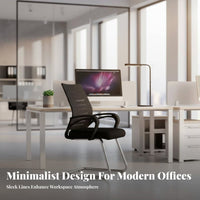 Adjustable Height Ergonomic Mesh Back Roller Chair 360° Swivel Office Furniture Effortless Rolling Casters Task Seat Minimalist Design for Professionals, Home Users, Telecommuting Workers, Conference Room, Workstation