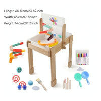 Sand and Water Table Educational Wooden Sensory Table Sand and Water Playset Sturdy Transparent for Toddlers, Playroom