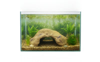 Mineral Retreat with Terrace Resin Reptile Cave Realistic Reptile Hide Cave for Reptiles, Turtles, Aquarium