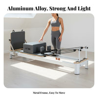 Pilates Reformer Space-Saving Foldable Pilates Reformer Professional Grade Fitness Equipment for Professionals, Beginners, Flexibility Studio
