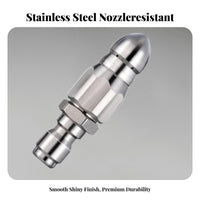 1/4 Inch Quick Connect Cleaner Nozzle Powerful Clog Removal Sewer Cleaner Nozzle High Pressure Drain Cleaning Head for Professionals
