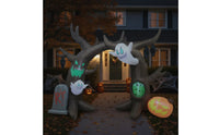 Outdoor Inflatable Archway with LED Lights Giant Inflatable Arch Waterproof Yard Decoration Stable for Lawn