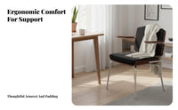 Woven Rear Armchair Nordic and Aesthetic Dining Furniture With Armrests Minimalist Design for Study
