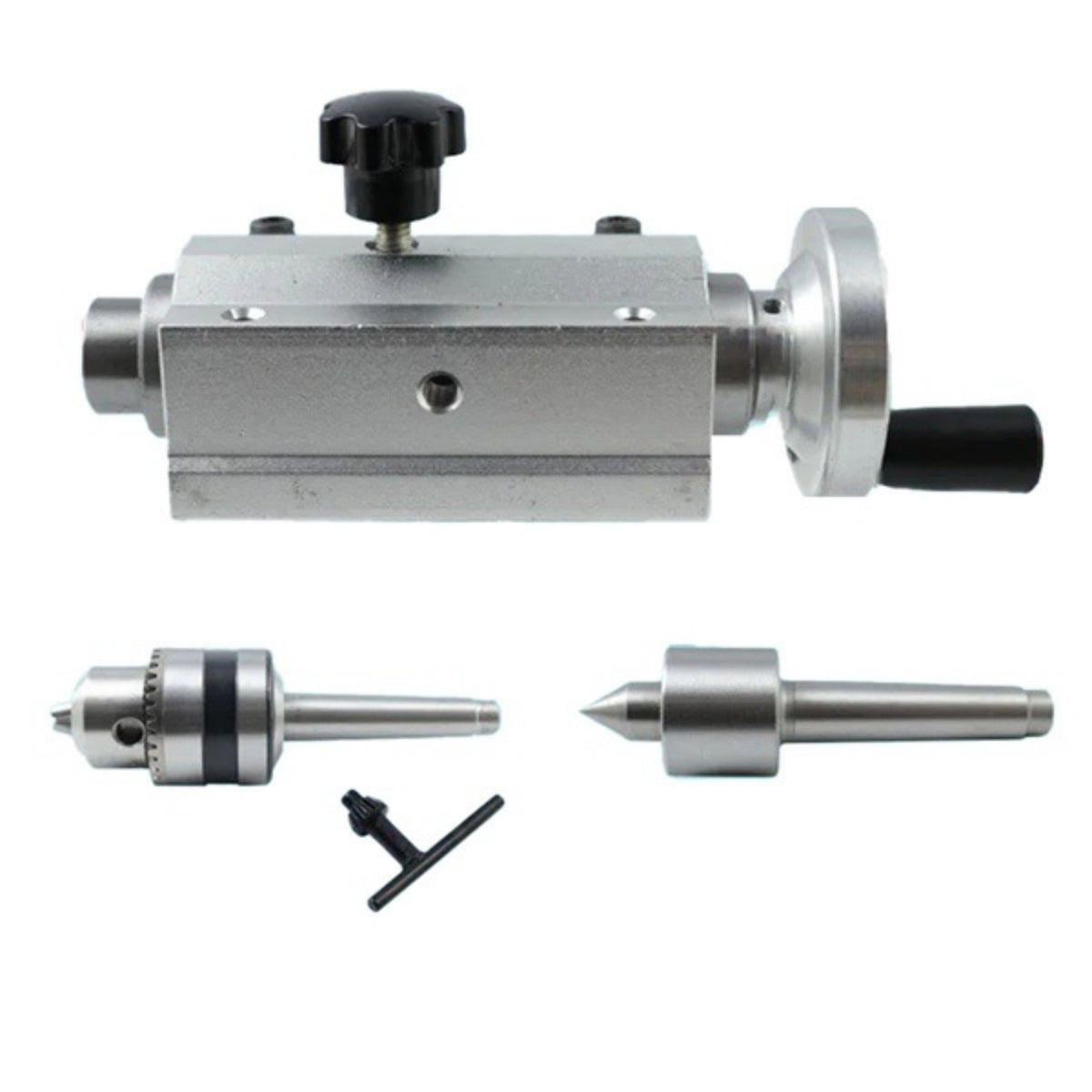 small Lathe Tailstock Set Smooth Rotation Mini Lathe Tailstock Assembly High Precision Machine Tool Accessory for Metalworking