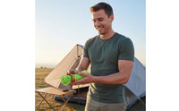 2 Pieces Lightweight Aluminum Tent Pole Foldable Camping Canopy Support Rod Portable Camping Shelter Pole Long-Lasting for Campers, Hiking