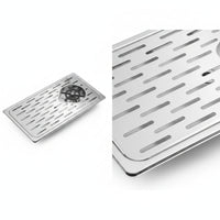 Embedded Cup Washer with Drainage Tray Countertop Tabletop Cup Washer Low-Profile Stainless Steel Glass Washer for Bartenders, Baristas, Bar Counters