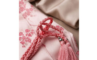 Floral Embroidery Hanfu Waist Belt Silk-Like Embroidered Waist Sash Braided Ties Embroidered Sash