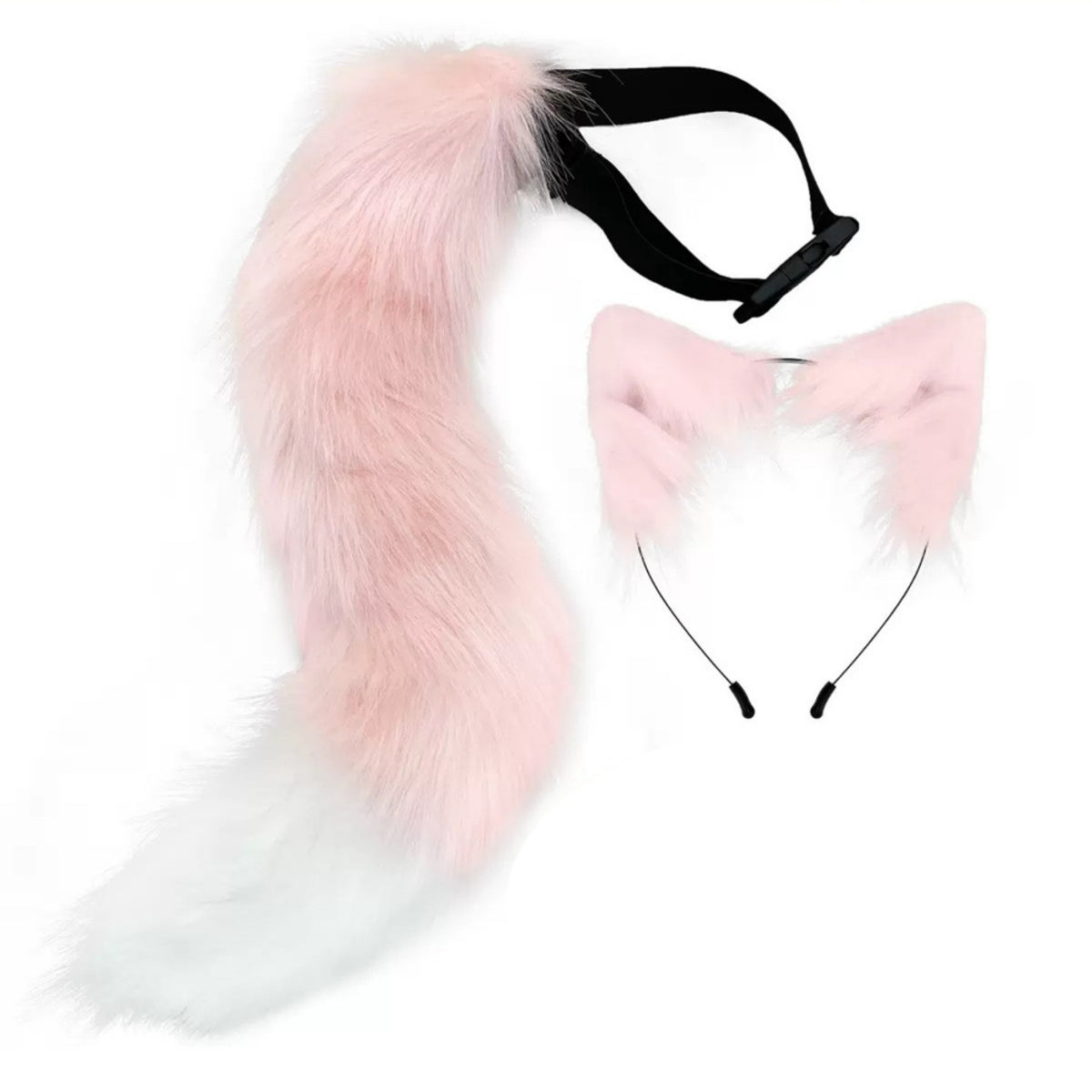 Faux Hair Tail with Adjustable Strap Soft Faux Hair Tail Lightweight Cosplay Accessory for Cosplayers
