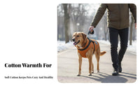 Warm Winter Dog Coat with Harness Thickened Dog Harness Vest Windproof for Dogs, Young Dogs, Outdoor, Rainy Days, Daily Walks