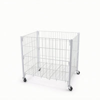 Wire Storage Basket with Wheels Breathable Rolling Wire Utility Cart Spacious