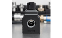 Metal-Lined Opening 24V DC Valve Coil Black Housing 24V Solenoid Valve Coil Square Connector Industrial Part