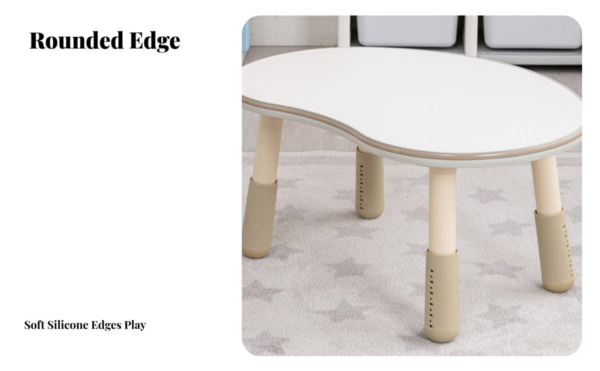 Multi-Functional Adjustable kidney beanShaped Table and Chair Ergonomic Design children's Furniture Easy to Clean Toddler Study Desk for Toddlers, Preschoolers, Kindergarten, Playroom, Daycare, Classroom