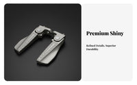 2 Pieces Foldable Foot Pegs Space Saving Aluminum Alloy Pedals Anti-Slip Surface Foldable Foot Pegs for Passengers