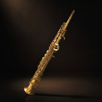 Straight Saxophone with Carrying Bag B♭ Soprano Saxophone Antique Woodwind for Rehearsal
