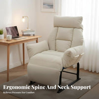 Lumbar cushion Reclining Office Chair with Footrest Highspinal Ergonomic Recliner with Footrest Adjustable Headrest Seating Furniture Safety approved for video game enthusiasts, Students, distant Workers, Studying, Study Room, Bedroom, resting