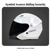 3/4 Open Face Helmet Removable and Washable Liner Double Visor Impact Resistant Cover Ed Headwear for Men, Outdoor, Highway Cruising