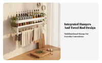 Drillwithout Drilling Installation Wall-Mounted Seasoning Rack Multi-Functional Seasoning Rack Multifunctional Kitchen Organizer Easy to Clean for Homeowners, Home Cooks, Families, over Countertop, Pantry, Cabinet