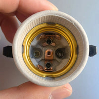 Ceiling Light Fitting with E27 Lamp Holder for Vintage Lamp, Heat Resistant Ceramic Bulb Holder with Bracket, E27 Lamp for Ceiling Lighting DIY