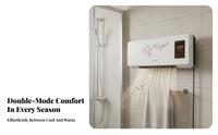 Wall Mounted Heater Fan Warm & Cool Double Use Electric Heater and Chiller Fan Home Appliance Adjustable Thermostat Timer