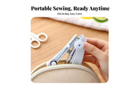 Handheld Stitching Device Easy to Use Mini Manual Stitcher Single-Hand Portable Sewing Device for Students, Beginners, Home, Dorm Room, Travel