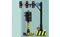 Voice Function Toy Traffic Light Realistic Design Simulation Traffic Light Button Activated for Playroom