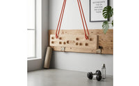 Solid Wood Finger Training Board Natural Wood Finish Fingerboard Training Board Carved Grips Hangboard Pull-up Bar Wooden for Indoor