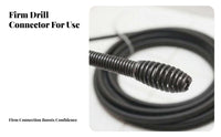 Spiral Head Electric Drill Drain Snake Long-Lasting Construction Flexible Drain Cleaning Cable Heavy Duty for DIY Enthusiasts, Bathroom