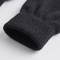 Warm Acrylic Knitted Gloves for Walking Dog, Thermal Gloves for Shoveling Snow, Touchscreen Jacquard Knit Gloves for Running