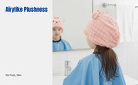Kids Hair Drying Cap, Cartoon Animal, Super Absorbent, Quick Dry, Soft Microfiber, Parent-Child, Adult