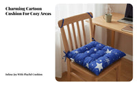 Comfortable Thickened Dining Chair Pad Retains Shape Square Seat Cushion with Ties Easy to Clean for Students, Dorm Room
