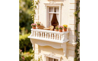 Balustrade Railing Dollhouse Balcony Shelf Turned Spindles 1:12 Scale Shelf Curved Brackets