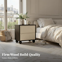 Cream design doubletier cumulusShaped Nightstand Modern Minimalist 2-Tier Accent Table Doubletier Storage Household Furniture Creative Design for Homeowners, Young Adults, Students, Beside Bed, Small Spaces, Apartment, Living Room
