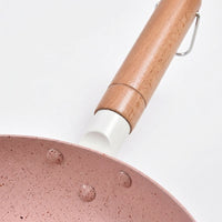 Frying Pan for Induction Hob with Wood Handle, Non-Stick Omelette Maker and Pancake Pan, Aluminum Body Crepe Pan, Breakfast Pan for Home Cooking