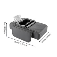 Multi-Functional Design Armrest Cushion with Tissue Box Comfortable Arm Support Multifunctional Armrest Extender Anti-Slip Base