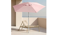 Hexagonal Patio Umbrella with Base Black-Coated Outdoor Umbrella with Base Compact Lightweight for Homeowners, Cafe Owners, Market Stalls