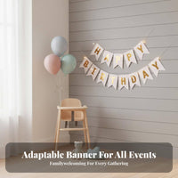 Battery Operated light-emitting diode Birthday Banner long-lasting illuminated Birthday Bunting Crown Design Party Supply Energy Saving for Children, Parents, Family Members, Photo Backdrop, Home Decor