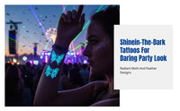 Luminescent Skin Decal Sticker, Midnight Flutterby, Waterproof, EDM, Nightclub