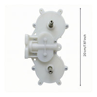 Metal Shafts Massage Chair Gearbox Mounting Tabs Plastic Gearbox Assembly White Two-Gear Gear Housing Unit Compact