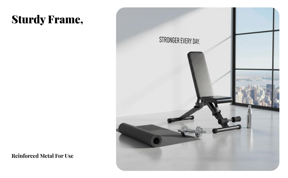Sit up Bench Versatile Dumbbell Press Bench Space-Saving Strength Training Equipment for Home Gym