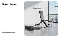 Sit up Bench Versatile Dumbbell Press Bench Space-Saving Strength Training Equipment for Home Gym
