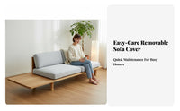3-Seater Wooden Frame Settee Nordic aesthetic Upholstered Couch Group Removable and cleanable Cover Sofa for Apartment Dwellers, Homeowners, Studio, Office