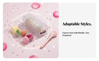 Clear Partitioned Puff Container Dustproof Makeup Organizer Dust-Proof for Women