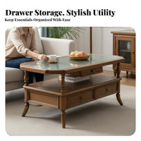 traditional design Square Carved Leg Table Minimalist Design Living Room Furniture Fully Assembled Spacious surface for Interior Designers, Families, Homeowners, Lounge Area, Home, Den