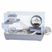 Large Space Multi-Level Hamster habitat Good Ventilation Multi-Level Clear Front Enclosure Deep Base Rodent Home Includes Accessories for Beginners, Parents, Kids, Indoors, Bedroom, Living Room