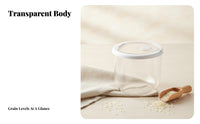Moisture-Proof Rice Storage Container without Airtight Rice Container Transparent Body for Countertop, Kitchen Cabinet