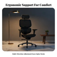 360-ofgree rotate Adjustable Ergonomic Chair Lumbar Support Rolling Mesh Chair with Adjustable Arms Reclining Function Computer Seat Quick Assembly for Remote Workers, Adults, Stuofnts, Study Room, Gaming Setup