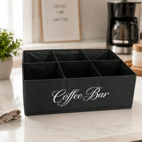 Foldable Coffee Station Organizer Collapsible Coffee Bar Organizer Countertop Organizer Portable for Office Breakroom