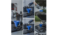 Large Threaded Oil Funnel Transparent Engine Oil Funnel See-Through Spillspill-Proof for Car Owners, Mechanics, Garage