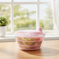 Manual Salad Dryer with Basket Perforated Vegetable Dryer Efficient Lettuce Dryer Dishwasher Safe for Meal Prep